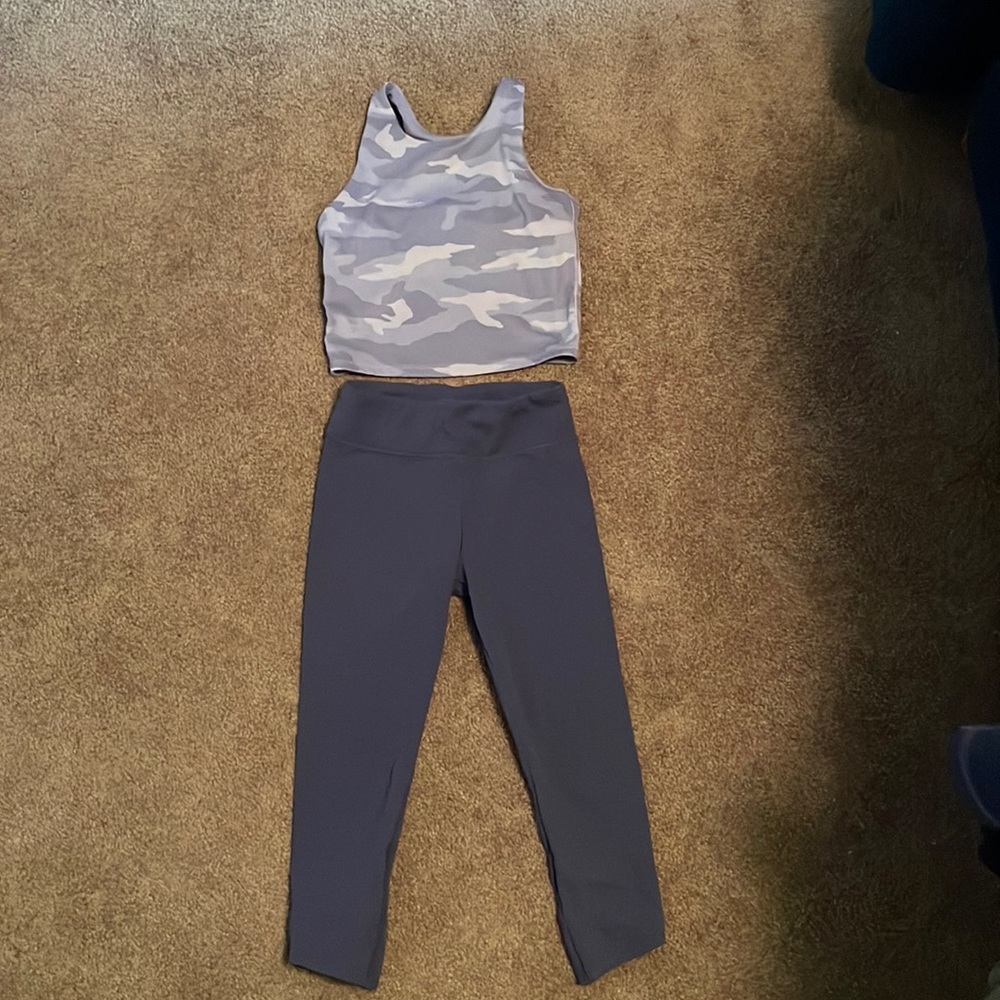 Athleta Girl capri legging + tank bundle